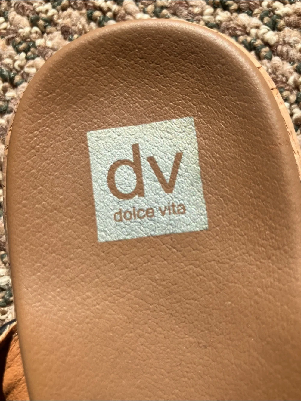 Dolce Vita Girls Black Sparkle Strap Cork-Style Wedge Sandals